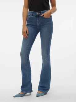 Hot Vero Moda Flash Flared Jeans, , XS/L32 Medium Blue Denim