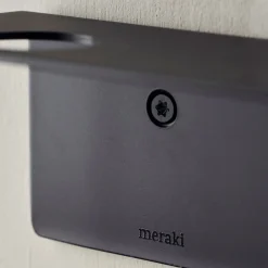 Discount Meraki Flaskeophæng Med Knager Hylde, Sort, 50x5,8x6,8 cm