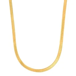 New Nordahl Flat Halskæde, , 45+5 cm Guld