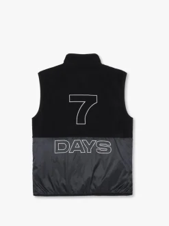 Hot 7 DAYS Active Fleece Vest, , M Black