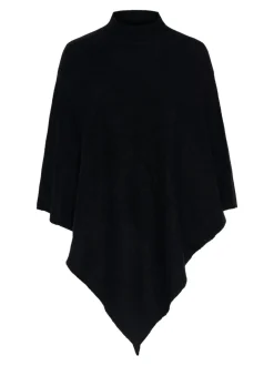 Hot Pieces Fortuna Højhalset Poncho, , One size Black