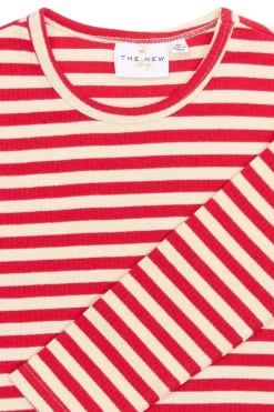 Sale THE NEW Fro Rib Bluse, , 104 cm Ski Patrol Striped