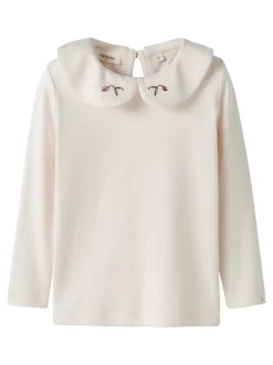 Lil' Atelier Fundo Emb Slim Bluse, , 122-128 cm Almost Mauve