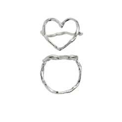 Sale Stine A Funky Heart Ring, , 58 Silver