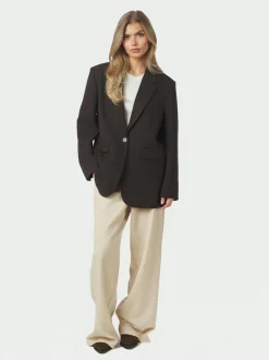 Best Neo Noir Gaby Pinstripe Blazer, , 38 Dark Brown