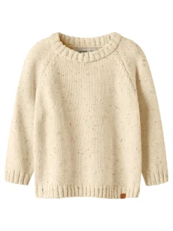 Lil' Atelier Galto Striktrøje, , 104 cm Turtledove
