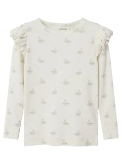 Online Lil' Atelier Gavo Bluse, , 122-128 cm Pastel Parchment Swan