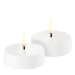 Best Uyuni Genopladelig 2-pak Maxi Fyrfadslys, White