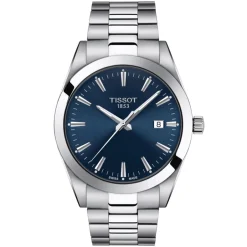 Discount Tissot Gentleman T127.410.11.041.00 Herreur, Sølv, Blå Urskive, 40 mm Sølv/Blå