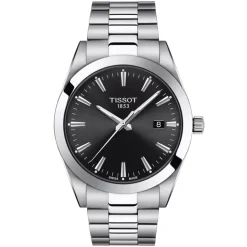 Tissot Gentleman T127.410.11.051.00 Herreur, Sølv, Sort Urskive, 40 mm* Ure