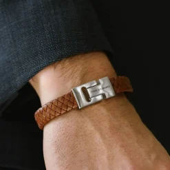 Steel & Barnett Gift Set Duo Armbånd, , L Cognac