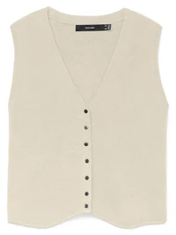 Sale Vero Moda Gold Vest, , XL Birch