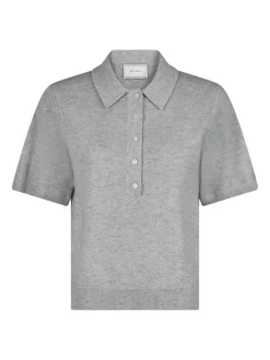 Neo Noir Gracie Knit Polo T-shirt, , 36*Dame T-Shirts & Toppe