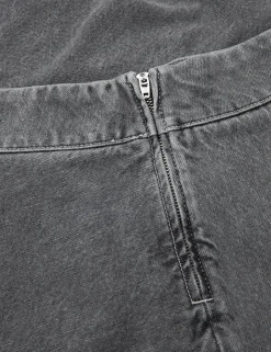 Clearance Mads Nørgaard Grey Denim Stelly C Lang Nederdel, , 34 Grå