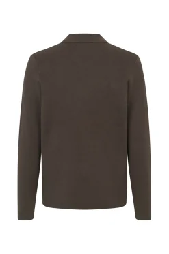 Samsøe Samsøe Guna Half Zip Striktrøje, , S Turkish Coffee