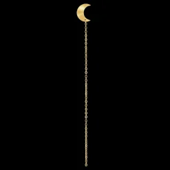 Hot Jane Kønig Half Moon Chain Ørering, Gold Plated-Right