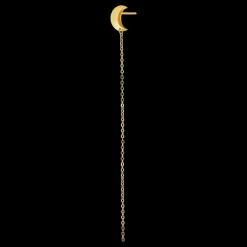 Hot Jane Kønig Half Moon Chain Ørering, Gold Plated-Right
