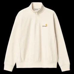 Carhartt WIP Half Zip American Script Sweatshirt, , XS* Sweatshirts & Trøjer