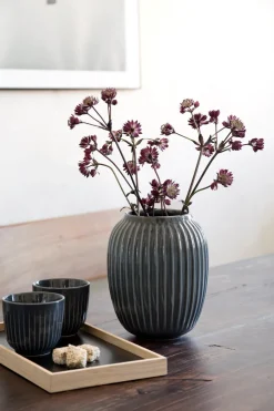 Kähler Hammershøi Vase, , 20 cm Antracitgrå