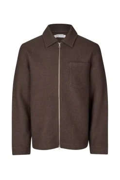 Discount Samsøe Samsøe Hannes Full Zip Cardigan, , M Turkish Coffee