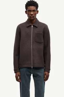 Discount Samsøe Samsøe Hannes Full Zip Cardigan, , M Turkish Coffee