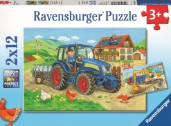 Sale Ravensburger Hard At Work 2x12 Brikker Puslespil
