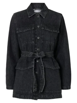 Discount Selected Women Harper Denimjakke, , 42 Black
