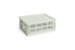 Outlet HAY Colour Crate Medium Plastiklåg, Mint