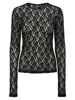 Pieces Hazel Lace Bluse, , XS*Dame Bluser & Skjorter