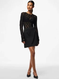 Pieces Hazel Lace Bluse, , XS*Dame Bluser & Skjorter