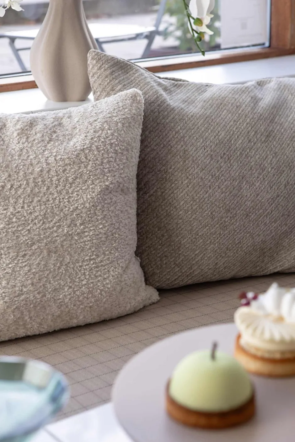 Hot Specktrum Herringbone Pude, , 50x70 cm Cloudy Grey