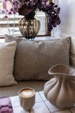 Hot Specktrum Herringbone Pude, , 50x70 cm Cloudy Grey