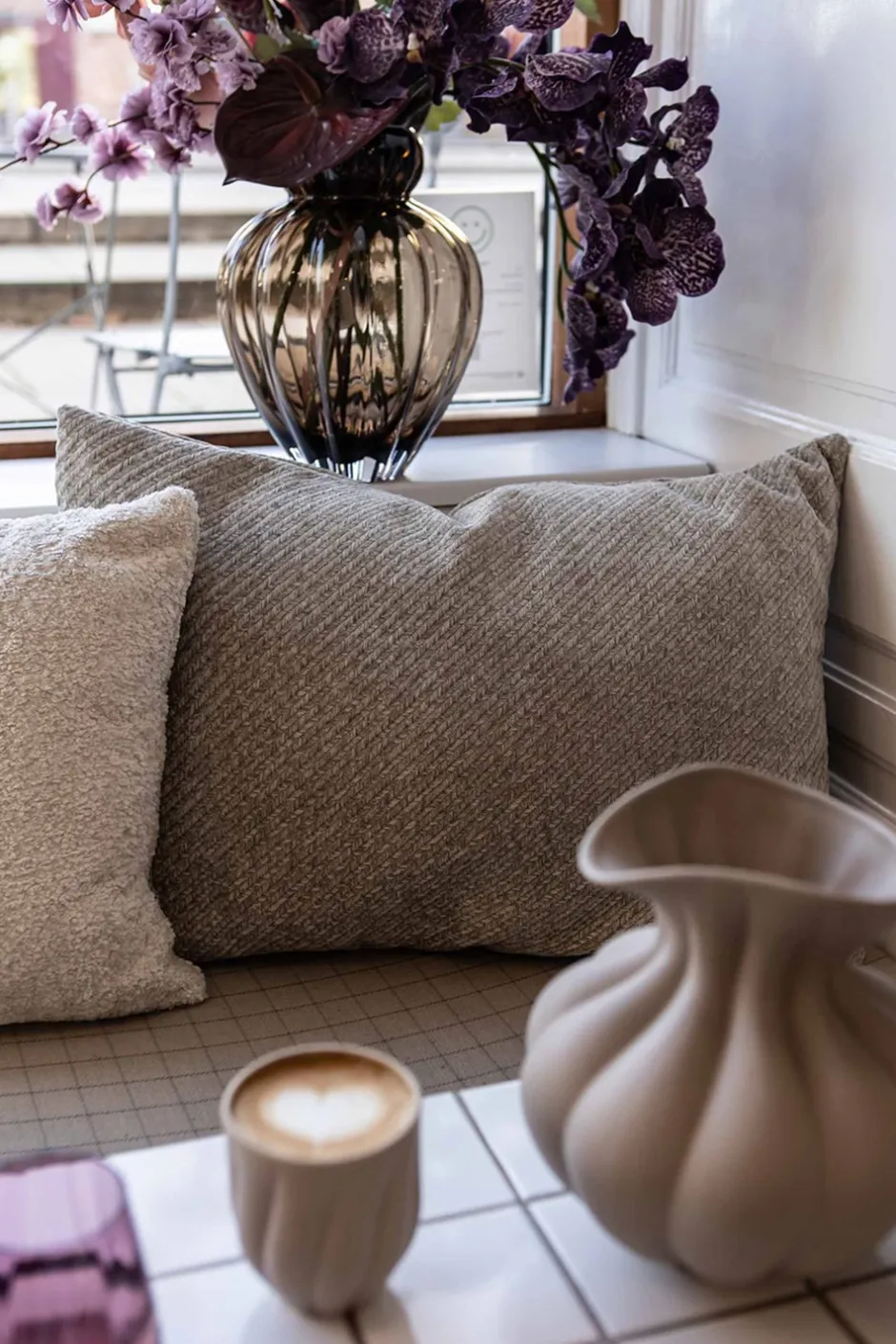 Hot Specktrum Herringbone Pude, , 50x70 cm Cloudy Grey
