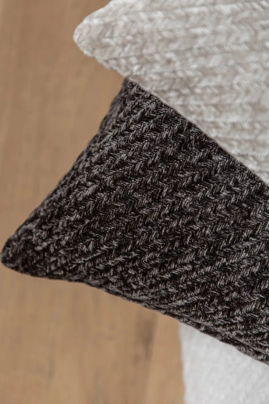 Hot Specktrum Herringbone Pude, , 50x70 cm Cloudy Grey