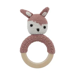 Sebra Hæklet Rangle, Siggy, Blossom Pink*Børn Babylegetøj