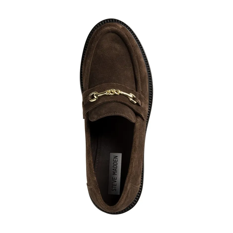 Discount Steve Madden Huddles Loafers, , 41 Brown Suede