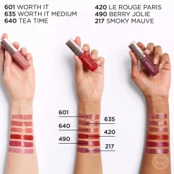 L'Oreal Paris Hyaluron Tint Lip Stain Serum, 490 Berry Julie