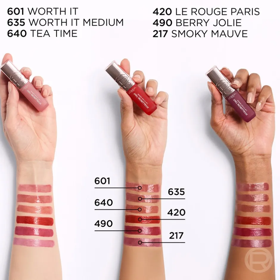 L'Oreal Paris Hyaluron Tint Lip Stain Serum,* Læber