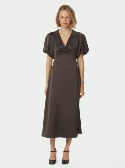 Neo Noir Illana Heavy Sateen Kjole, , 40*Dame Kjoler