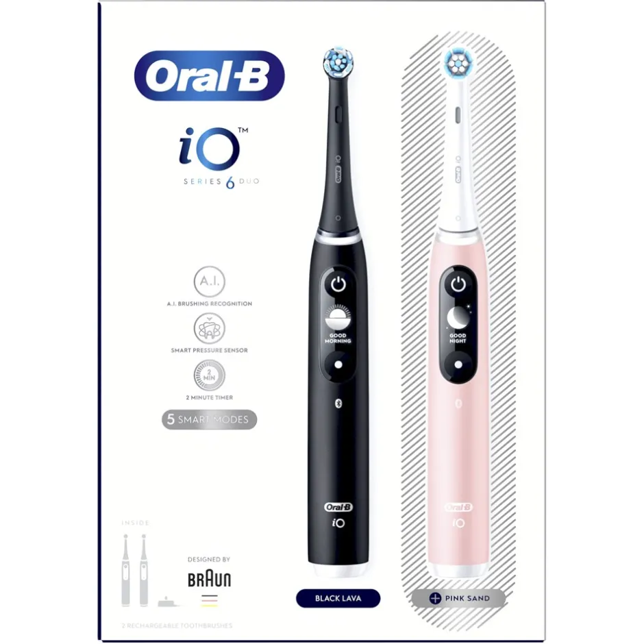 Oral-B iO6 2-pak Eltandbørste* Personlig Pleje
