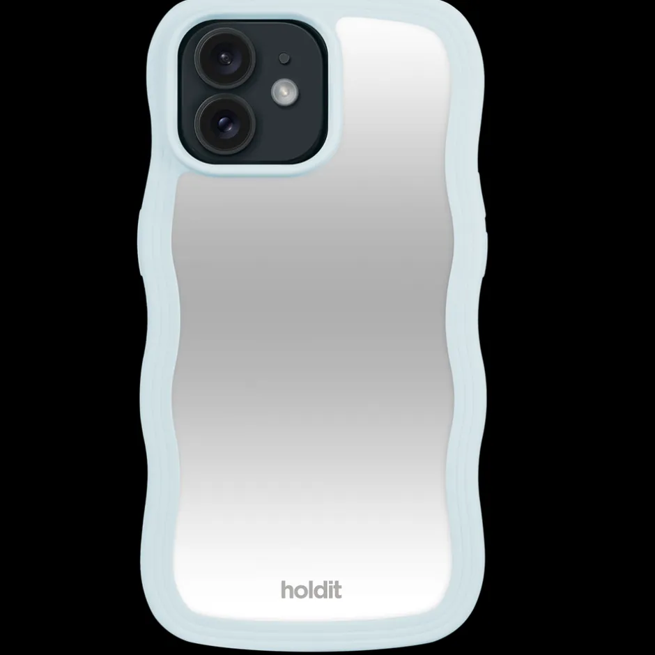 Online holdit Iphone 12/12 Pro Wavy Cover, Mineral Blue/Mirror