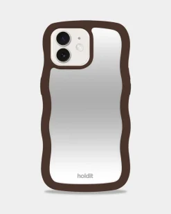 Online holdit Iphone 15/14/13 Wavy Cover, Chocolate/Mirror