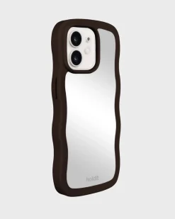 Online holdit Iphone 15/14/13 Wavy Cover, Chocolate/Mirror