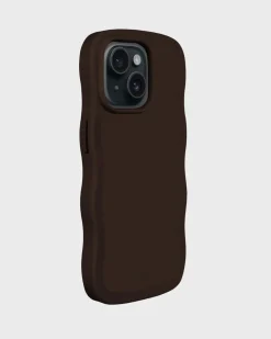 Sale holdit Iphone 15/14/13 Wavy Cover, Chocolate