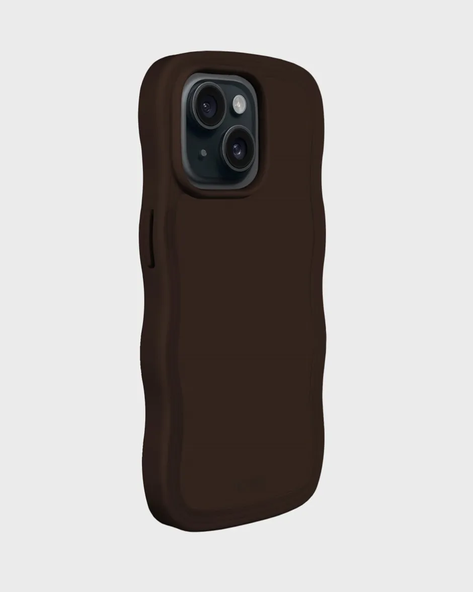 Sale holdit Iphone 15/14/13 Wavy Cover, Chocolate