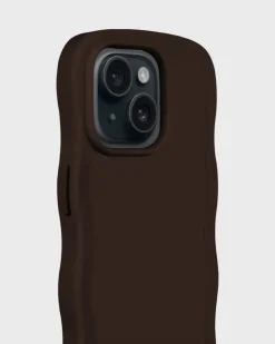 Sale holdit Iphone 15/14/13 Wavy Cover, Chocolate