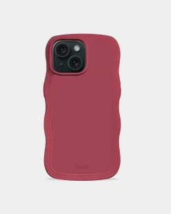 Outlet holdit Iphone 15/14/13 Wavy Cover, Red Velvet
