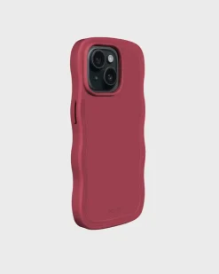 Outlet holdit Iphone 15/14/13 Wavy Cover, Red Velvet