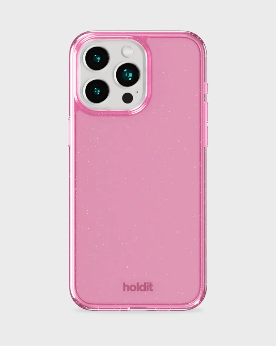 Outlet holdit Iphone 15Pro Glitter Cover, Pink