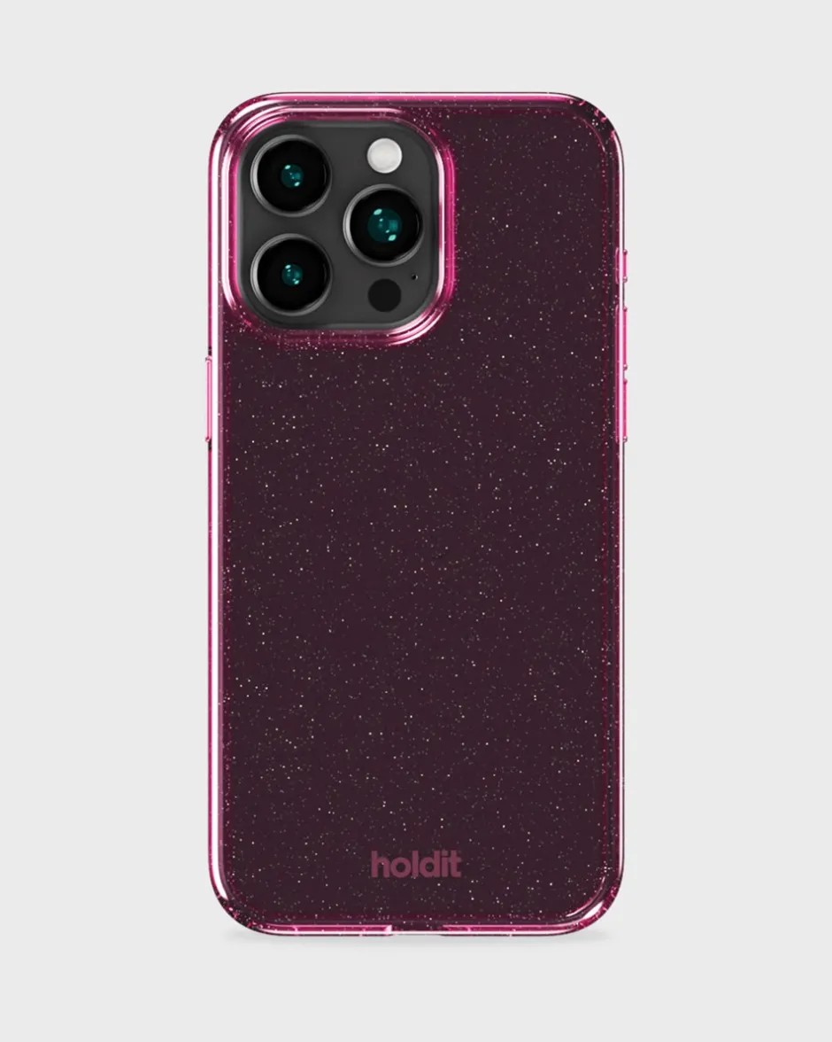 Outlet holdit Iphone 15Pro Glitter Cover, Pink